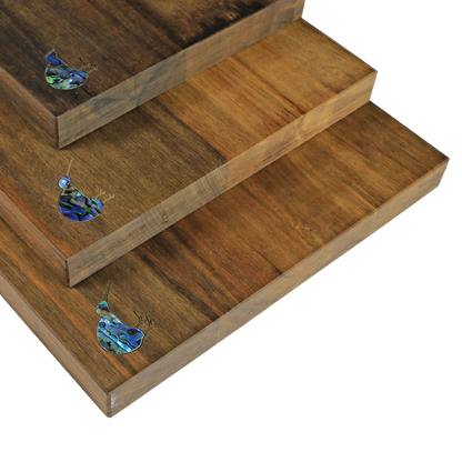 KIWI_Cheeseboard - RIMU CHEESE BOARD KIWI - WITH KNIFE - OCEAN SHELL STUDIOS