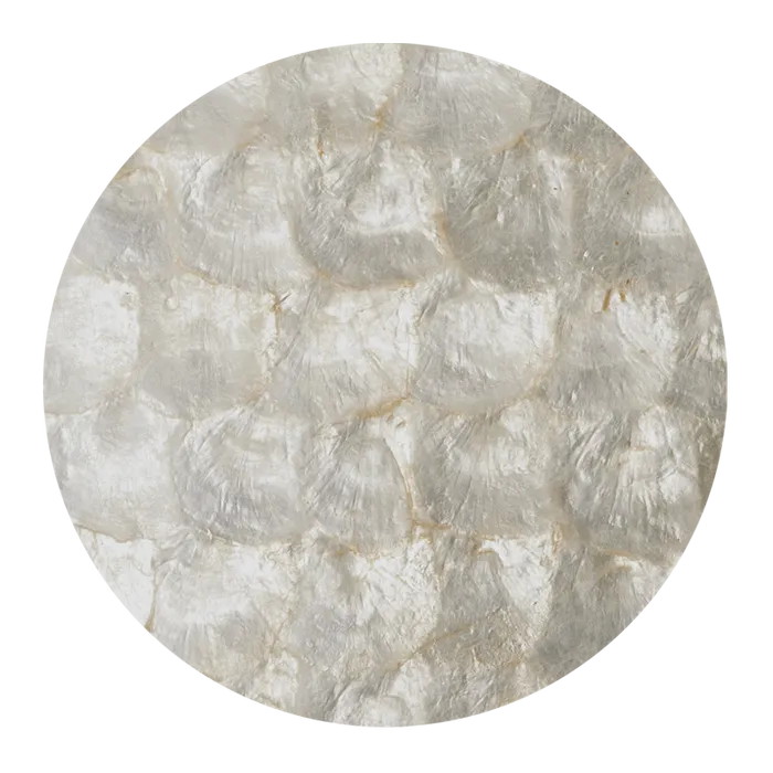 LCW200_2 - SHELL VENEER COATED - CAPIZ WHITE - OCEAN SHELL STUDIOS