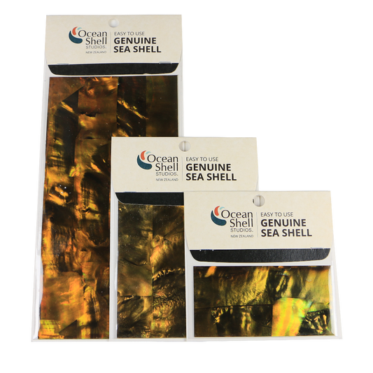 LWGP50P - RETAIL READY - SHELL VENEER COATED - WMOP BRONZE - OCEAN SHELL STUDIOS
