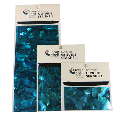 LWKT50P - RETAIL READY - SHELL VENEER COATED - WMOP TURQUOISE GREEN - OCEAN SHELL STUDIOS