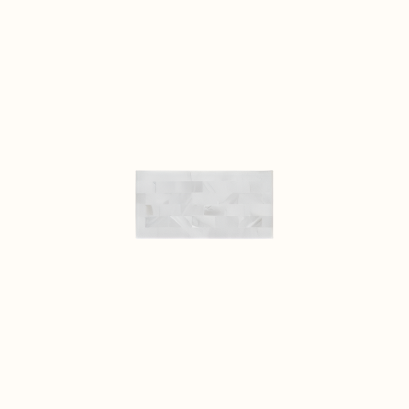 MOP001-150 - 150x75mm SOLID SHELL TILE - F/W MOP WHITE - BRICK - OCEAN SHELL STUDIOS