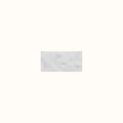 MOP001-150 - 150x75mm SOLID SHELL TILE - F/W MOP WHITE - BRICK - OCEAN SHELL STUDIOS