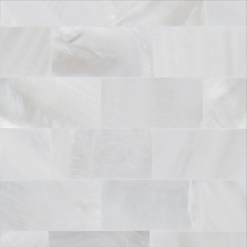 MOP001-150_2 - SOLID SHELL TILE - F/W MOP WHITE - BRICK - OCEAN SHELL STUDIOS