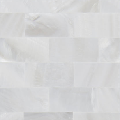 MOP001-150_2 - SOLID SHELL TILE - F/W MOP WHITE - BRICK - OCEAN SHELL STUDIOS