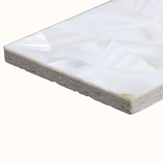 MOP005-150_3 - SOLID SHELL TILE - F/W MOP WHITE - CRAZY - OCEAN SHELL STUDIOS