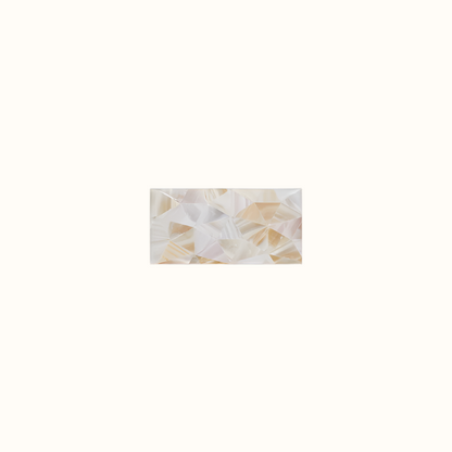 MOP006-150 - 150x75mm SOLID SHELL TILE - F/W MOP NATURAL - CRAZY - OCEAN SHELL STUDIOS