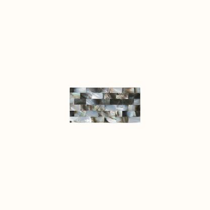 MOP101-150 - 150x75mm SOLID SHELL TILE - BLACK MOP - BRICK - OCEAN SHELL STUDIOS
