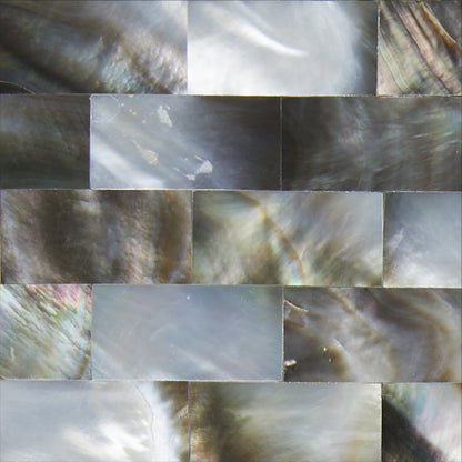 MOP101-150_2 - SOLID SHELL TILE - BLACK MOP - BRICK - OCEAN SHELL STUDIOS
