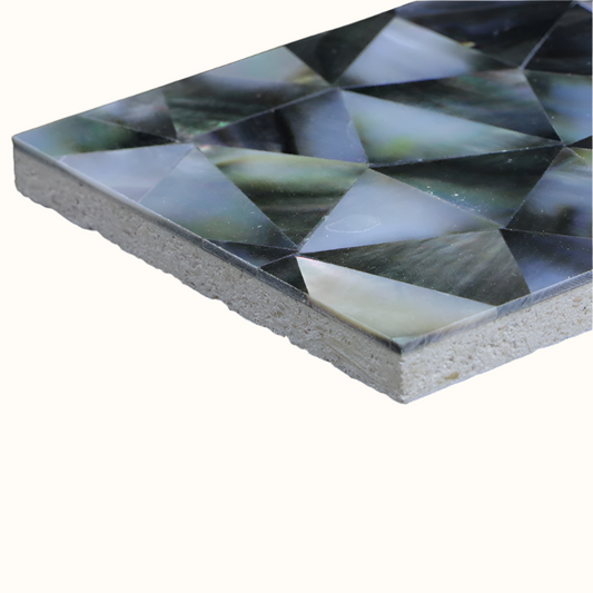 MOP107-150_3 - SOLID SHELL TILE - BLACK MOP - CRAZY - OCEAN SHELL STUDIOS