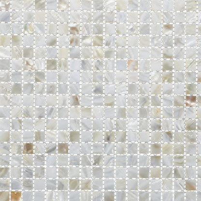 MS002-15 - SOLID SHELL MOSAIC TILE FRESHWATER MOP NATURAL - OCEAN SHELL STUDIOS