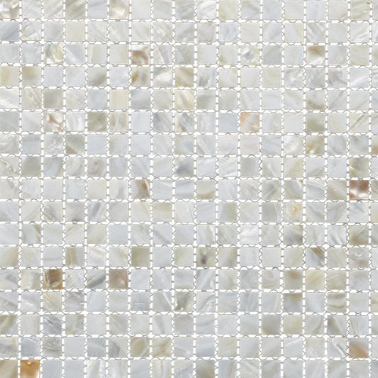 MS002-15 - SOLID SHELL MOSAIC TILE FRESHWATER MOP NATURAL - OCEAN SHELL STUDIOS