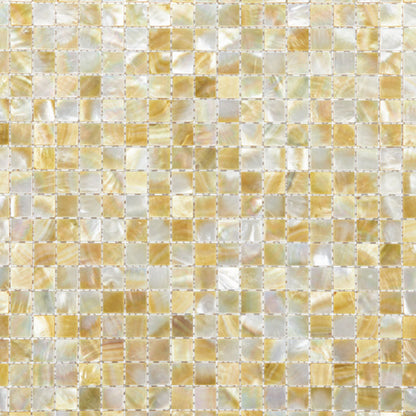 MS601-15 - SOLID SHELL MOSAIC TILE GOLD MOP - OCEAN SHELL STUDIOS