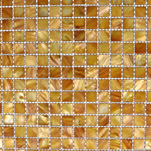 MSDB-20 - SOLID SHELL MOSAIC TILE - MOP DYED - BROWN - OCEAN SHELL STUDIOS