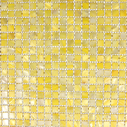MSDY-15 - SOLID SHELL MOSAIC TILE - MOP DYED - YELLOW - OCEAN SHELL STUDIOS
