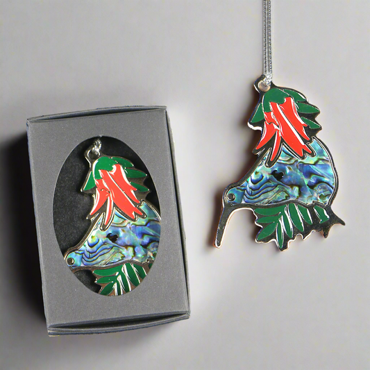 NBK - KIWI AND KAKABEAK PAUA DECORATIONS SINGLE - OCEAN SHELL STUDIOS