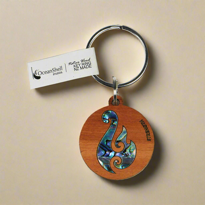 NKEYPRST - Strength Hook PAUA RIMU KEYRING - OCEAN SHELL STUDIOS