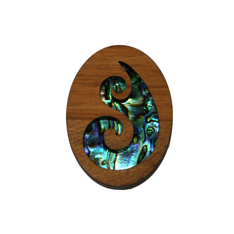 NMAG3DMO - Moana PAUA AND RIMU 3D MAGNET - OCEAN SHELL STUDIOS