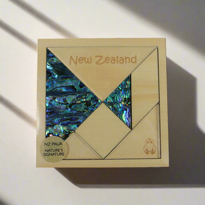 NPP2 - Tangram Paua PUZZLES - OCEAN SHELL STUDIOS