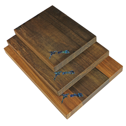 NZ_Cheeseboard - RIMU CHEESE BOARD NZ MAP - WITH KNIFE - OCEAN SHELL STUDIOS