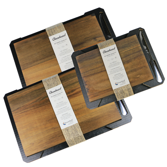 PLAIN_Cheeseboard_3 - RIMU CHEESE BOARD PLAIN - WITH KNIFE - OCEAN SHELL STUDIOS