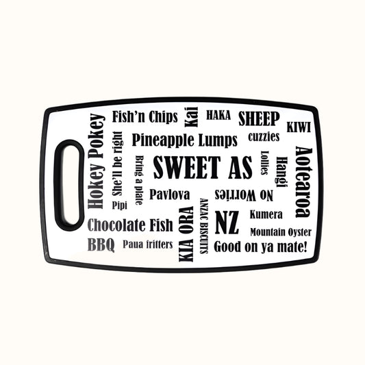 QCBK - Kiwiana CHOPPING BOARD - 370X230MM - OCEAN SHELL STUDIOS