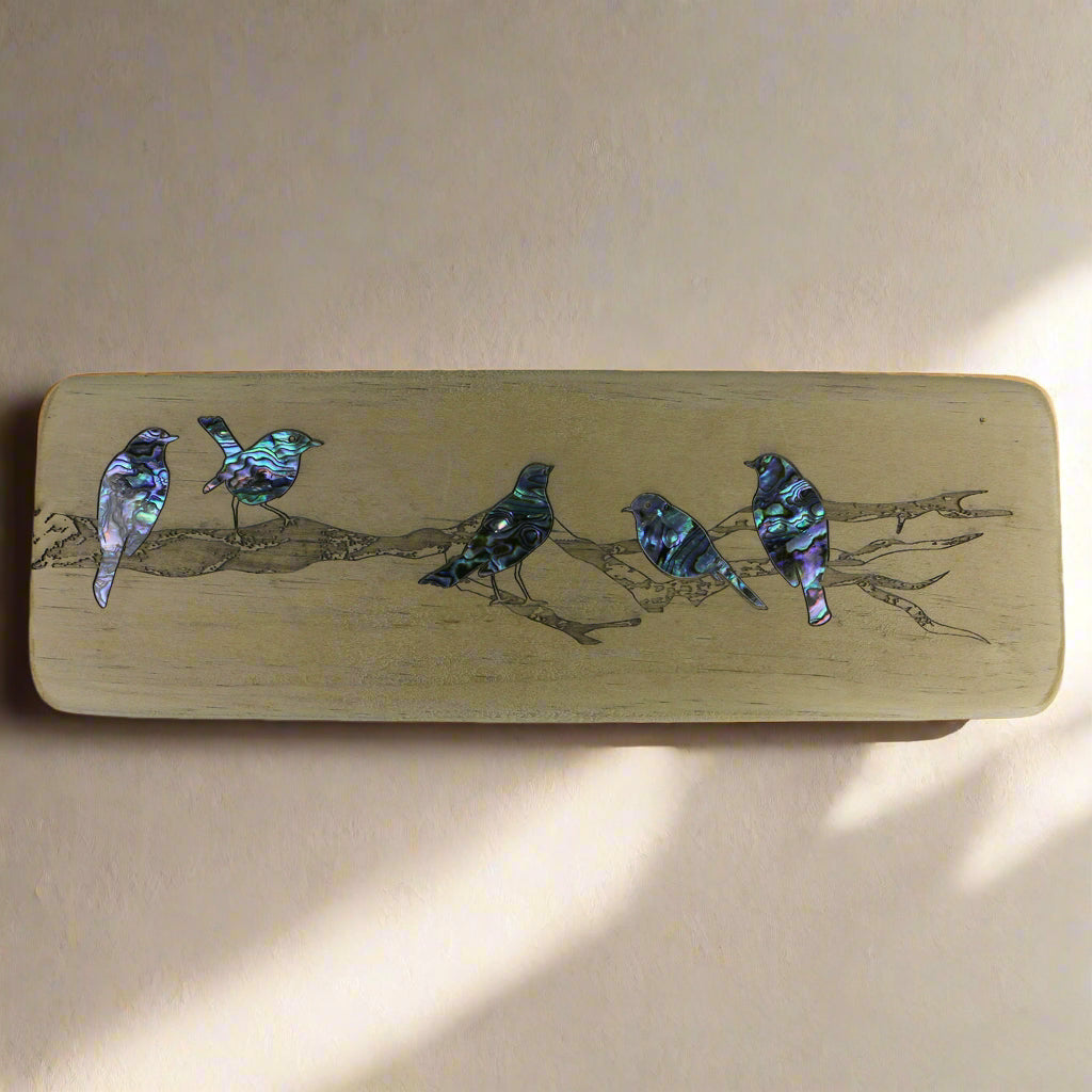 Recyclewoods_Clear_Cuts-Recovered_0001_Layer_6 - ROBINS IN A TREE RECYCLEWOOD - PAUA - OCEAN SHELL STUDIOS