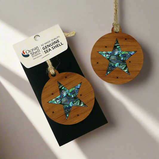 Rimu_Decorations_star_2_71309b10-29db-4a7a-af0b-b2654f1045e0 - Star PAUA - RIMU DECORATION - OCEAN SHELL STUDIOS