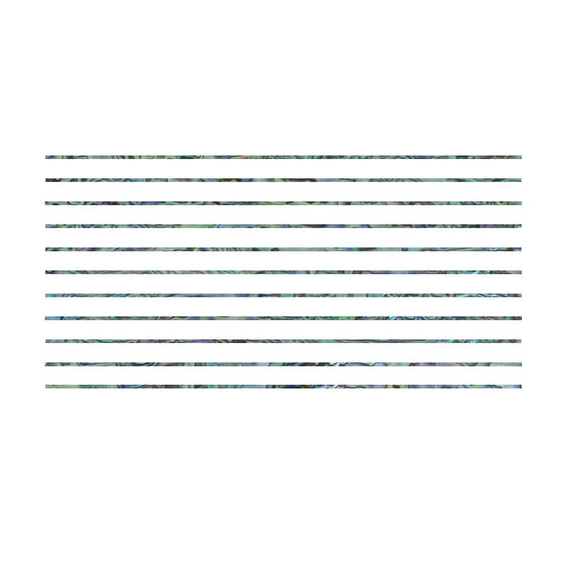 SCT2 - 2 x 240mm - 3 Ply (62pcs) SHELL VENEER COMPOSITE STRIP - 3PLY PAUA - OCEAN SHELL STUDIOS