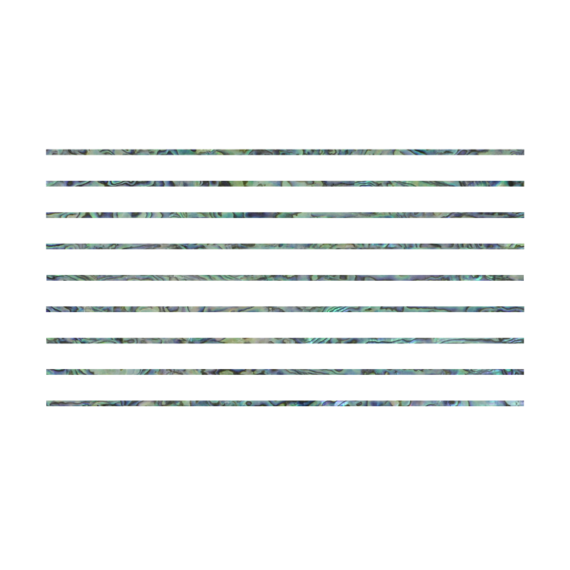 SCT3 - 3 x 240mm - 3 Ply (40pcs) SHELL VENEER COMPOSITE STRIP - 3PLY PAUA - OCEAN SHELL STUDIOS