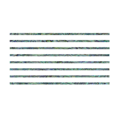 SCT5 - 5 x 240mm - 3 Ply (25pcs) SHELL VENEER COMPOSITE STRIP - 3PLY PAUA - OCEAN SHELL STUDIOS