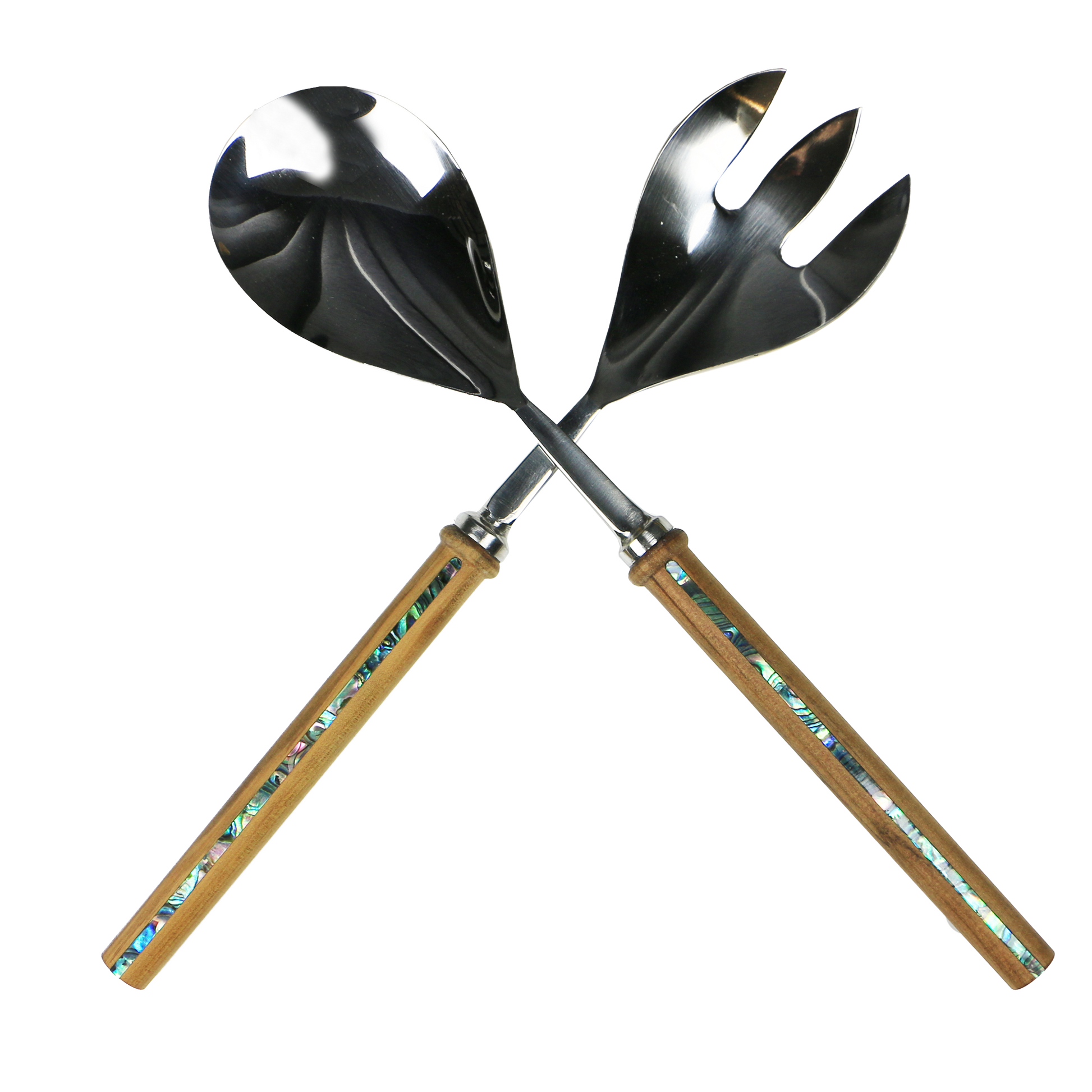 Salad_Tongs_2 - SALAD SERVERS - PAUA RIMU - OCEAN SHELL STUDIOS