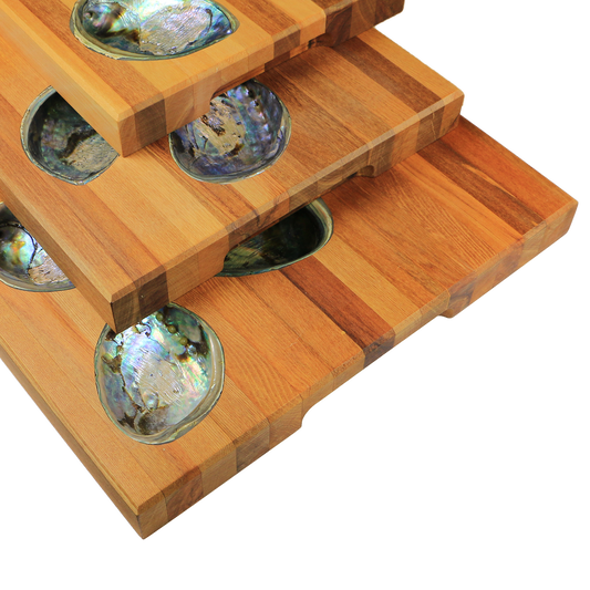 Shell_platter - PAUA SHELL PLATTER RIMU - OCEAN SHELL STUDIOS
