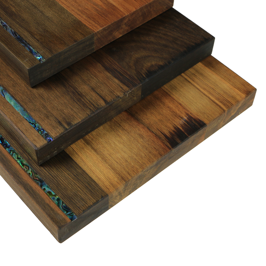 Strip_Cheeseboard - RIMU CHEESE BOARD STRIP - WITH KNIFE - OCEAN SHELL STUDIOS