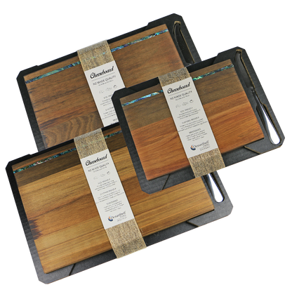 Strip_Cheeseboard_3 - RIMU CHEESE BOARD STRIP - WITH KNIFE - OCEAN SHELL STUDIOS