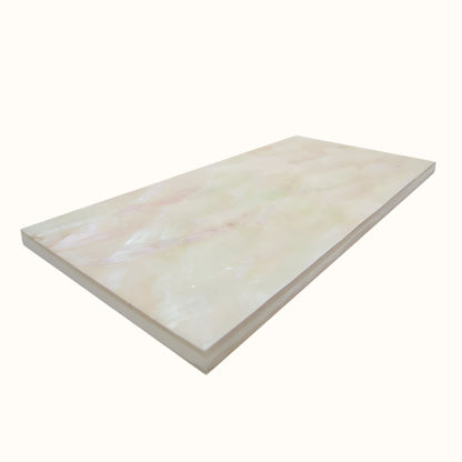 TAP100 - 200x100mm SHELL VENEER TILE ABALONE PEARL NATURAL - OCEAN SHELL STUDIOS
