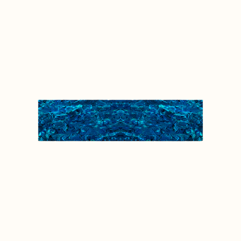 TB300 - 300x75mm SHELL VENEER TILE PAUA BLUE SAPPHIRE - OCEAN SHELL STUDIOS