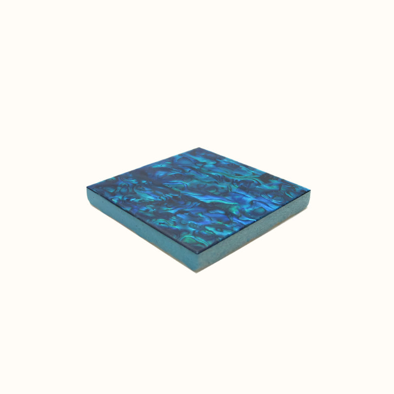 TBI - 50x50mm SHELL VENEER TILE PAUA BLUE SAPPHIRE - OCEAN SHELL STUDIOS