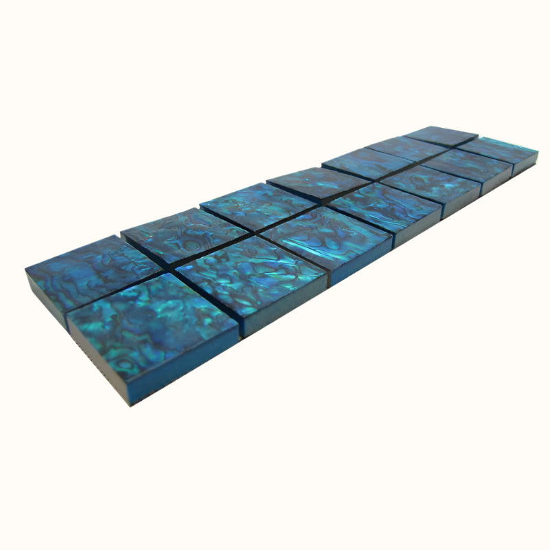 TBM - 25x25mm (14pcs) SHELL VENEER TILE PAUA BLUE SAPPHIRE - OCEAN SHELL STUDIOS