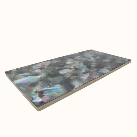 TBP100 - 200x100mm SHELL VENEER TILE BLACK MOTHER OF PEARL - OCEAN SHELL STUDIOS