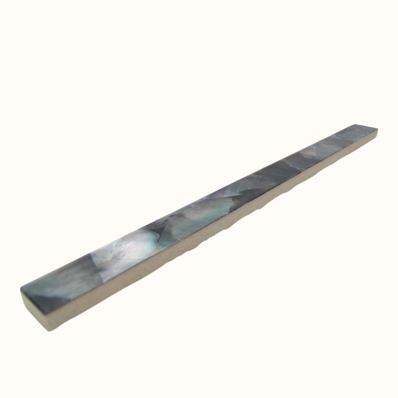 TBP15 - 200x15mm SHELL VENEER TILE BLACK MOTHER OF PEARL - OCEAN SHELL STUDIOS
