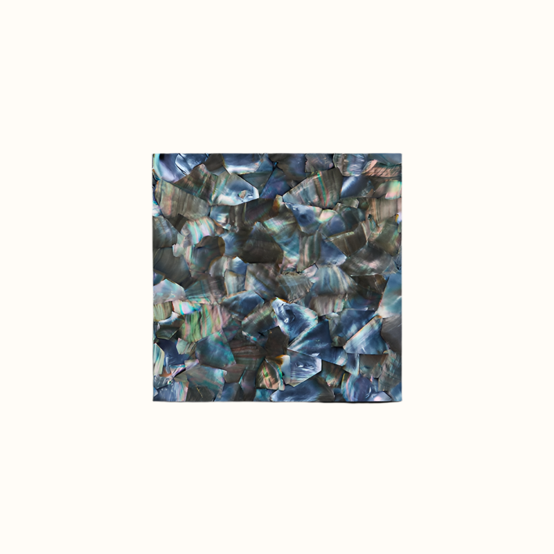 TBP200 - 200x200mm SHELL VENEER TILE BLACK MOTHER OF PEARL - OCEAN SHELL STUDIOS