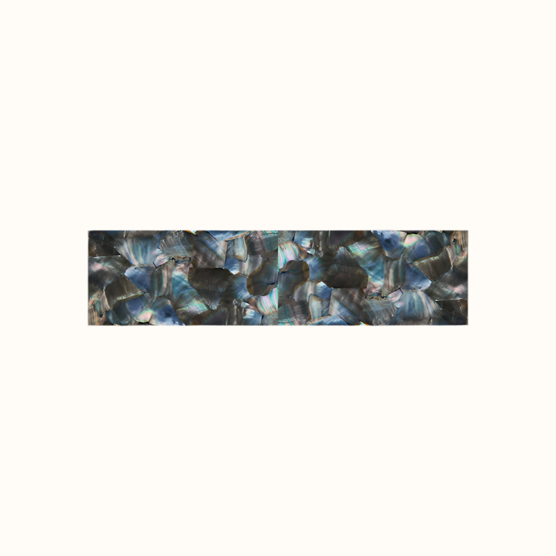 TBP300 - 300x75mm SHELL VENEER TILE BLACK MOTHER OF PEARL - OCEAN SHELL STUDIOS