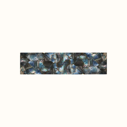 TBP300 - 300x75mm SHELL VENEER TILE BLACK MOTHER OF PEARL - OCEAN SHELL STUDIOS