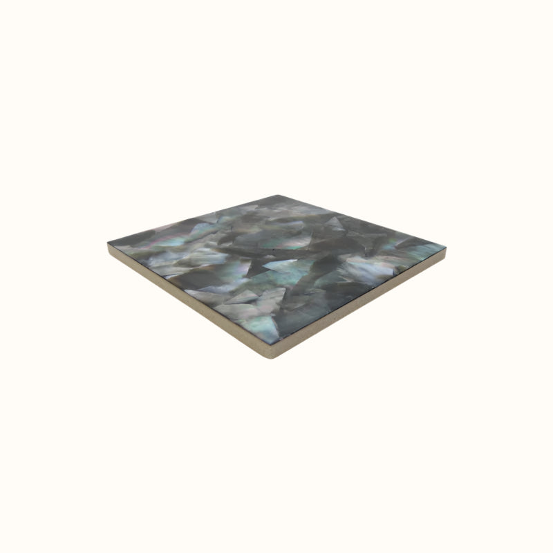 TBPI - 50x50mm SHELL VENEER TILE BLACK MOTHER OF PEARL - OCEAN SHELL STUDIOS