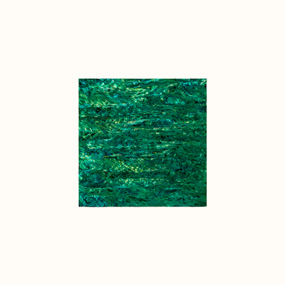 TG200 - 200x200mm SHELL VENEER TILE PAUA EMERALD GREEN - OCEAN SHELL STUDIOS