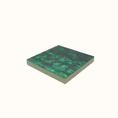 TGI - 50x50mm SHELL VENEER TILE PAUA EMERALD GREEN - OCEAN SHELL STUDIOS