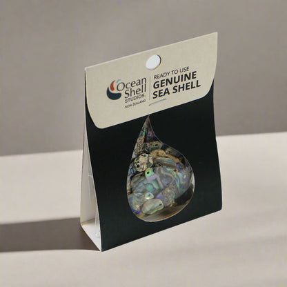 TPGD8-25 - PAUA GLOSS DRILLED 30G 8-25MM TUMBLED SHELL PIECES - OCEAN SHELL STUDIOS
