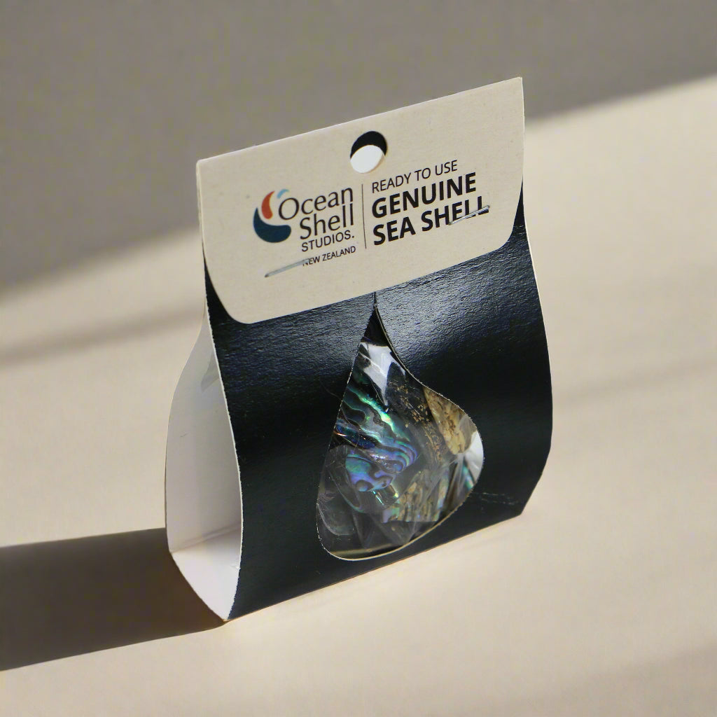 TPS15-40 - PAUA SOUVENIR 15-40MM TUMBLED SHELL PIECES - OCEAN SHELL STUDIOS