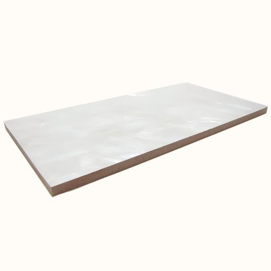 TWP100 - 200x100mm SHELL VENEER TILE WHITE MOTHER OF PEARL - OCEAN SHELL STUDIOS