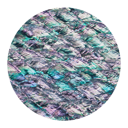VCAGM200 - RETAIL READY - SHELL VENEER COATED - ABALONE PEARL GREY METALLIC - OCEAN SHELL STUDIOS